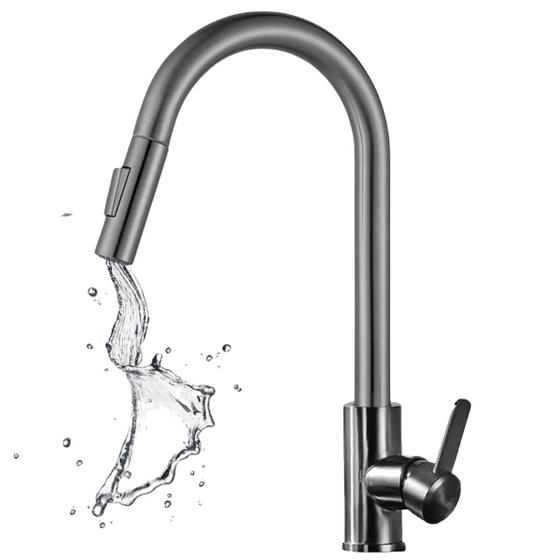 Imagem de Torneira Extensível Gourmet Monocomando com Ducha 2 Jatos para Cozinha