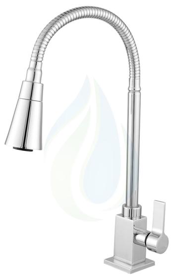 Torneira Flexível Cozinha Mesa Quadrada Jato Duplo Cone Cromado Bancada C-70 Cód. 3512 Menor preço em Torneira Flexível Cozinha Mesa Quadrada Jato Duplo Cone Cromado Bancada C-70 Cód. 3512