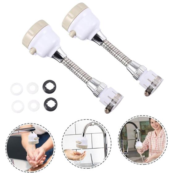 Imagem de Torneira Giratória 360 Com Extensor E Três Jatos Ideal Para Limpeza