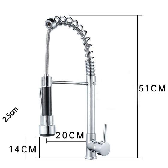 Imagem de Torneira Gourmet Cozinha Monocomando 50cm Luxo Ducha