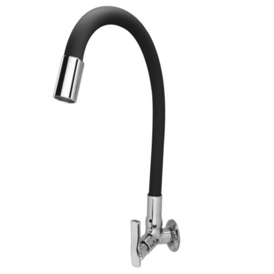 Torneira Gourmet Flexível de Parede Pia Cozinha Preta 8001 Menor preço em Torneira Gourmet Flexível de Parede Pia Cozinha Preta 8001