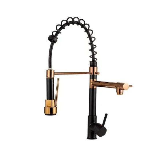 Torneira gourmet vip monocomando misturador preto rose gold Menor preço em Torneira gourmet vip monocomando misturador preto rose gold