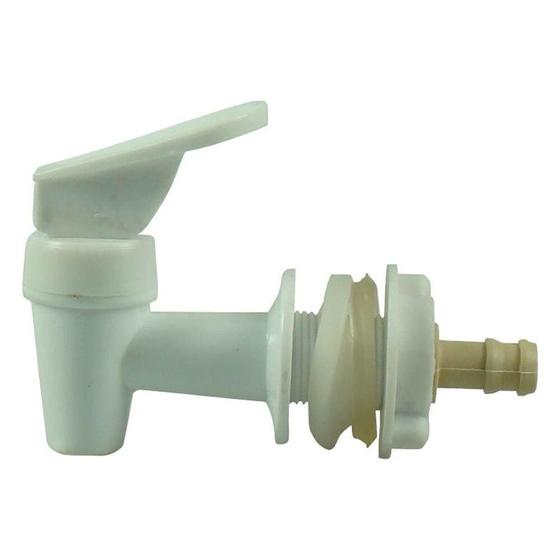 Imagem de Torneira Lazários para Bebedouro com Conector e Rosca Curta Branco 32355