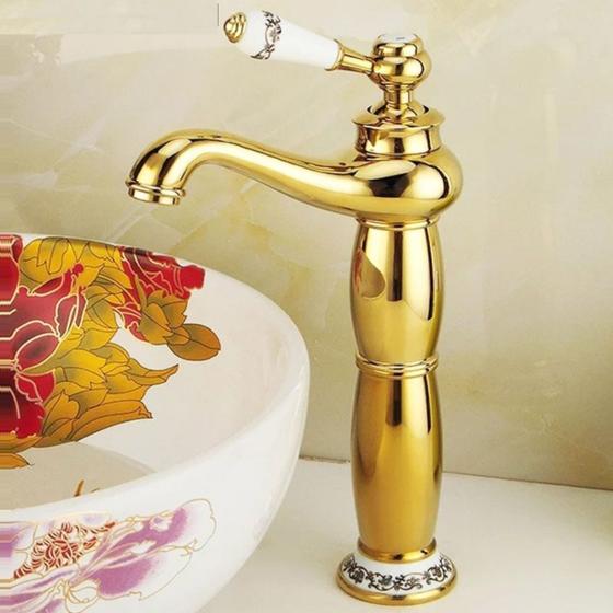 Imagem de Torneira Luxo Porcelana Monocomando Lavabo E Banheiro
