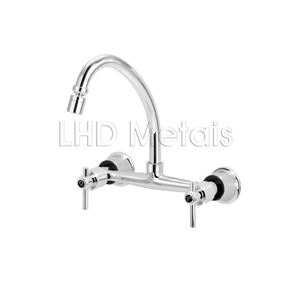 Imagem de Torneira Misturador Cozinha Parede Arejador 1/4v Cromado