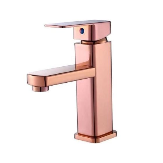Torneira Monocomando Banheiro Metal Baixa Misturador Rose Menor preço em Torneira Monocomando Banheiro Metal Baixa Misturador Rose
