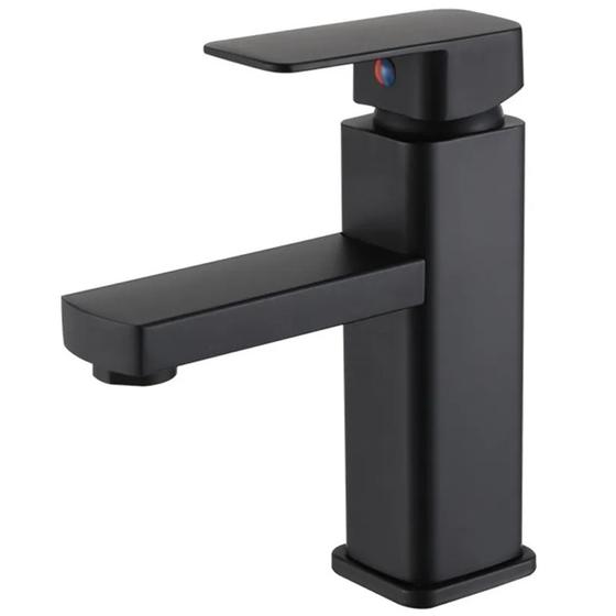 Torneira Monocomando Misturador Banheiro Lavabo Preta Baixa Menor preço em Torneira Monocomando Misturador Banheiro Lavabo Preta Baixa