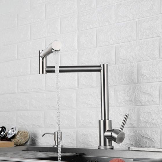 Torneira P/ Cozinha Monocomando Articulável Aço Inoxidável Menor preço em Torneira P/ Cozinha Monocomando Articulável Aço Inoxidável