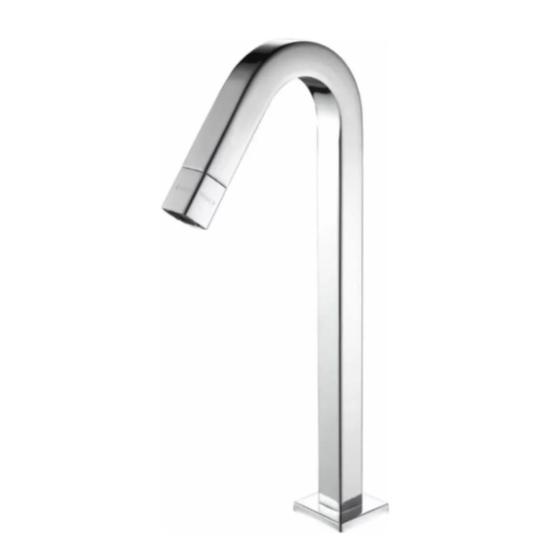 Imagem de Torneira para Banheiro Lavatório Lavabo de Cuba Bancada Pia Metal Premium Inox Bica Alta 1/4v PMX