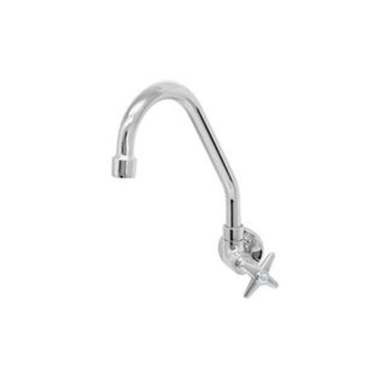 Imagem de Torneira para Cozinha Bica Móvel parede em Metal cromado 1168 c23 Padrão Deca - iMPÉRIO IND