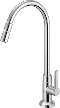Torneira Para Cozinha de Mesa Metal Pia Docol Bica Giratória 360º Gali Cromado Polido - 801306 Menor preço em Torneira Para Cozinha de Mesa Metal Pia Docol Bica Giratória 360º Gali Cromado Polido - 801306