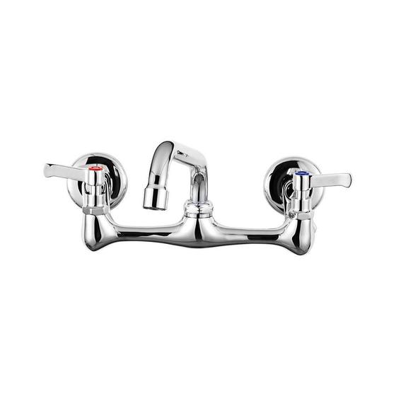 Imagem de Torneira Para Cozinha Gourmet Misturador de Parede Duplo Comando Aço Inox 304 Paru Pingoo.casa - Prata