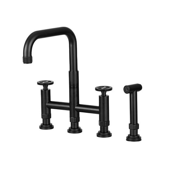 Imagem de Torneira Para Cozinha Gourmet Misturador Extensível Duplo Comando Aço Inox 304 Jutaí Pingoo.casa - Preto
