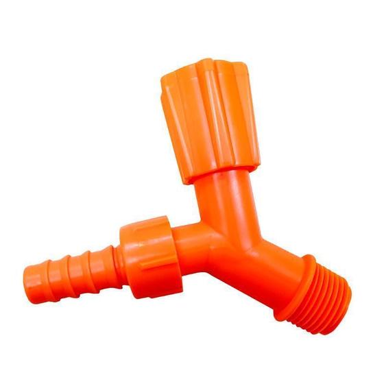 Imagem de Torneira Para Tanque E Jardim De 1/2 Com Bico 3/4 Laranja Neon Laranja