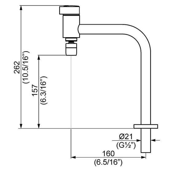 Imagem de Torneira Perflex De Mesa Para Cozinha Ice 1167 C82