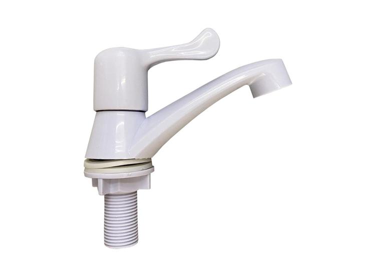 Torneira Pia ABS Branca Para Banheiro Cozinha Resistente Qualidade LR-0049 Menor preço em Torneira Pia ABS Branca Para Banheiro Cozinha Resistente Qualidade LR-0049