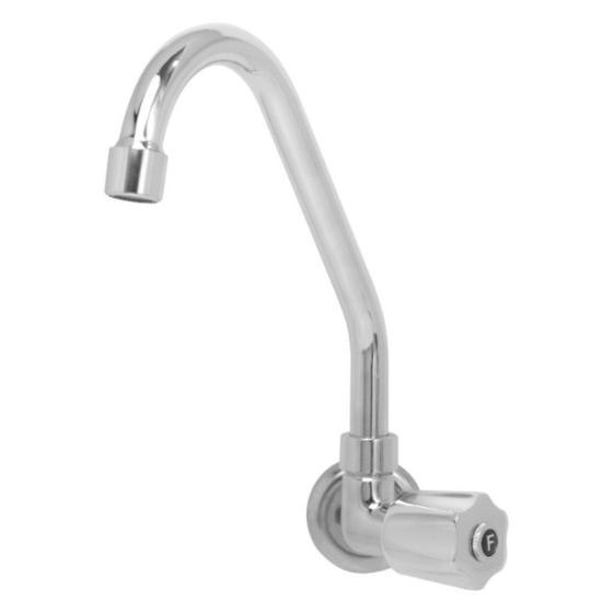 Imagem de Torneira Pia Cozinha Parede C50 Bica Móvel Metal