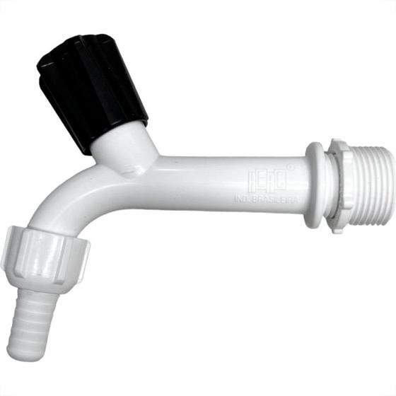 Imagem de Torneira Tanque Herc Plastica 1120 - 1/2'' E 3/4'' Com Bico - Kit C/12 Pecas