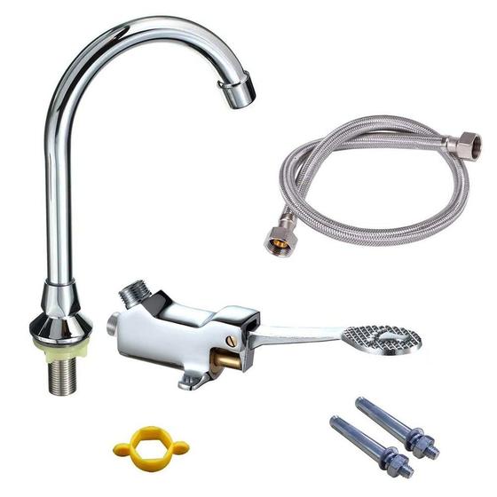 Torneira Valvula Pedal Acionamento Sem Maos Controle Hospital Laboratorio Medico Banheiro Cozinha Pes Pia Menor preço em Torneira Valvula Pedal Acionamento Sem Maos Controle Hospital Laboratorio Medico Banheiro Cozinha Pes Pia