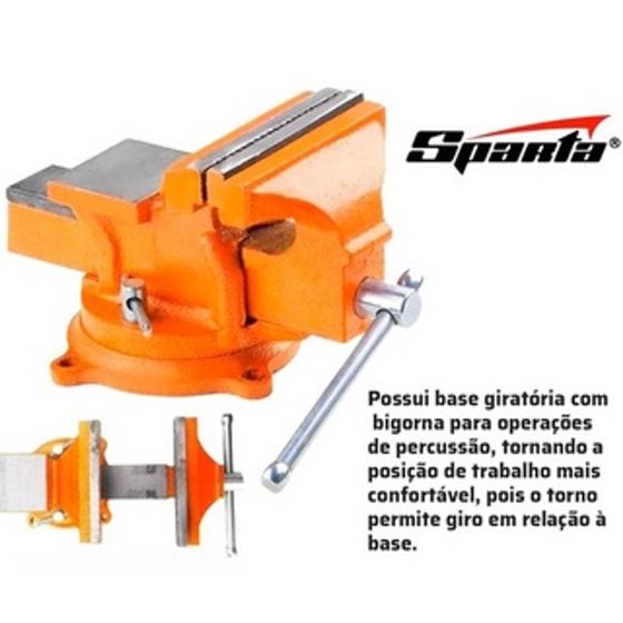 Imagem de Torno Morsa de Bancada Mesa 5"(125mm) Rotativa Com Bigorna-Sparta 5799