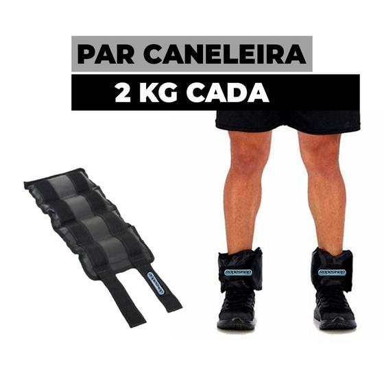 Imagem de Tornozeleira / Caneleira de 2 KG Par 2 Fitas