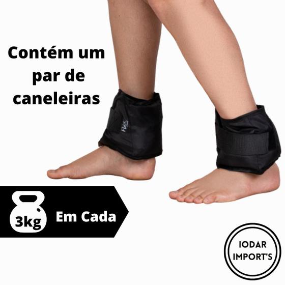 Tornozeleira Com Peso 3 Kg Par Caneleira com peso Contém o Par Academia musculação Fitness Menor preço em Tornozeleira Com Peso 3 Kg Par Caneleira com peso Contém o Par Academia musculação Fitness