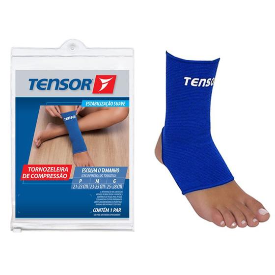 Imagem de Tornozeleira Elástica de Compressão Tensor - 6401 - Azul