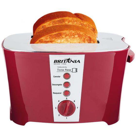Torradeira Britânia Tosta Pane Vermelha 800W Menor preço em Torradeira Britânia Tosta Pane Vermelha 800W