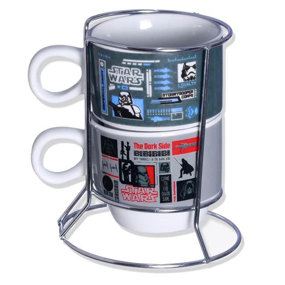 Imagem de Torre 2 Xícaras The Dark Side Star Wars 150Ml Oficial