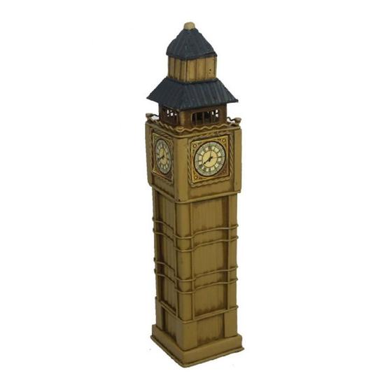 Imagem de Torre Big Ben em Miniatura de Metal Retro Vintage 28 cm