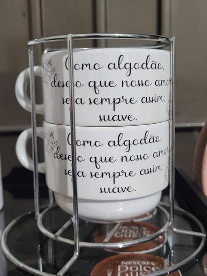 Imagem de Torre com 2 xícaras BODAS DE ALGODÃO