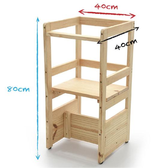 Imagem de Torre De Aprendizagem Montessoriana Cadeirão Mesa de Desenho