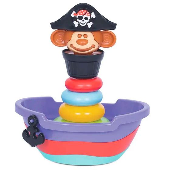 Imagem de Torre de Empilhar - Baby Pirata - Macaquinho Pirata - Mercotoys