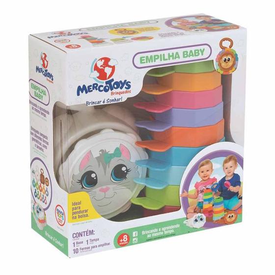 Imagem de Torre de Empilhar Infantil - Empilha Baby - Gatinho - Mercotoys