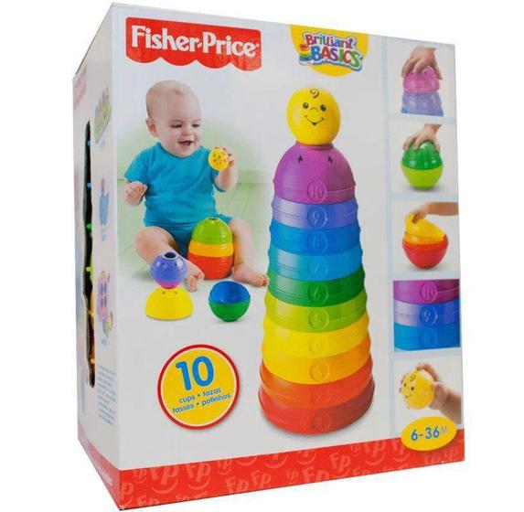 Torre De Potinhos Coloridos Fisher Price - Mattel W4472 - Fisherprice ...