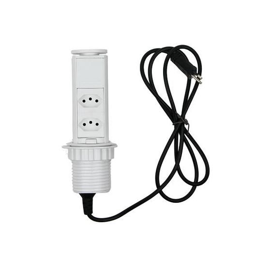 Torre de Tomada 2 Elétricas 20A Branca Menor preço em Torre de Tomada 2 Elétricas 20A Branca