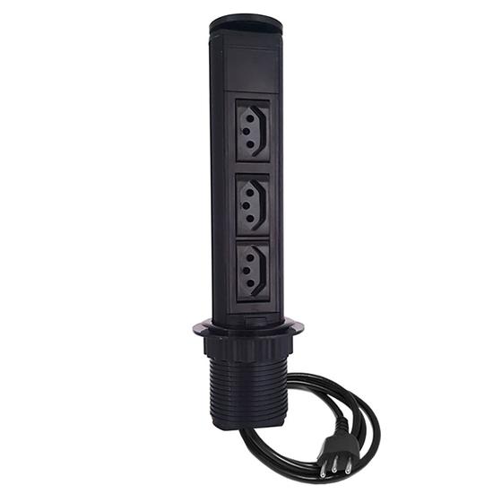 Torre De Tomada De Mesa Manual Qtmov 3 Tomadas 20A Menor preço em Torre De Tomada De Mesa Manual Qtmov 3 Tomadas 20A