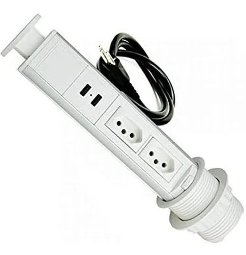 Torre De Tomada Mesa Bancada 2 Tomadas 20a + Usb 2.1a Qtmov Menor preço em Torre De Tomada Mesa Bancada 2 Tomadas 20a + Usb 2.1a Qtmov