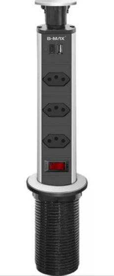 Torre De Tomada Multiplug Usb + Usb C Embutir Mesa Bancada Booglee Menor preço em Torre De Tomada Multiplug Usb + Usb C Embutir Mesa Bancada Booglee