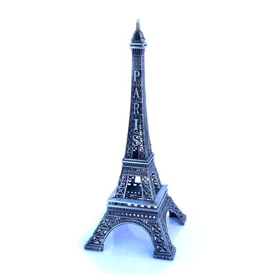 Imagem de Torre Eiffel Decorativa Ferro 18cm Lembrança Paris França Retrô