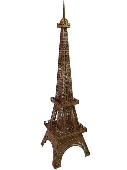 Imagem de Torre Eiffel Enfeite Decoração Mdf Cru 2 Metros De Altura