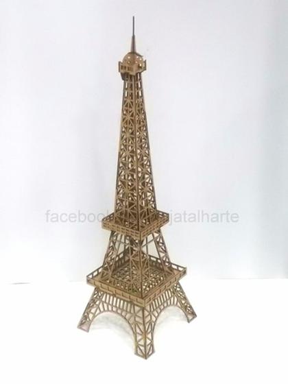 Imagem de Torre Eiffel Gg. Quebra Cabeça 3d. Miniatura Em Mdf