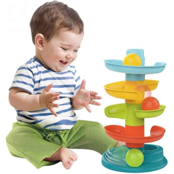 Imagem de Torre Escorregador De Bolinhas Com Som Unitoys Brinquedo Para Bebês +18 Meses