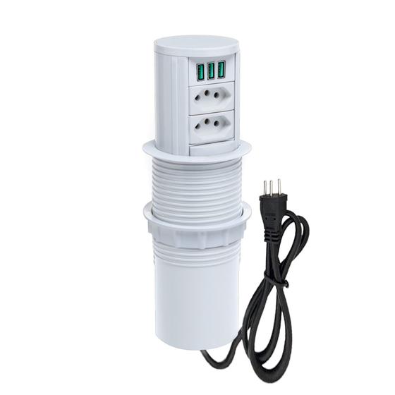 Imagem de Torre Multiplug Automático 2 Tom 20a + 3 usb 5.2A + Indução