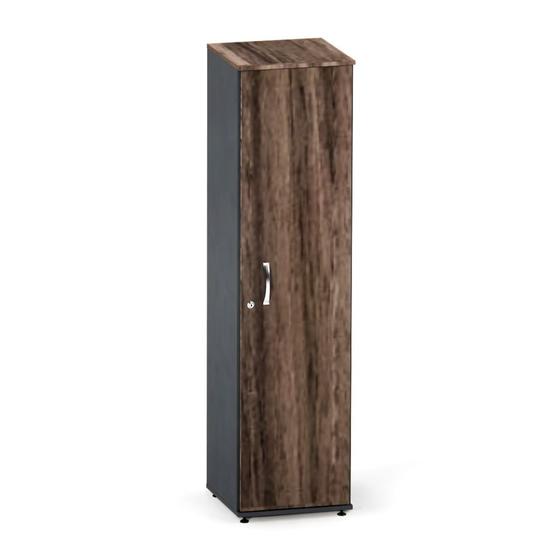 Imagem de Torre Nicho De Madeira Com Porta P25 Pandin 160 CM Walnut e Grafito