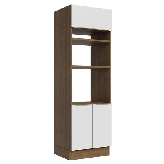 Imagem de Torre Quente Madesa Lux 70 cm 3 Portas - Rustic/Branco Veludo