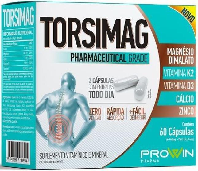 Imagem de Torsimag Prowin Pharma com 60 capsulas