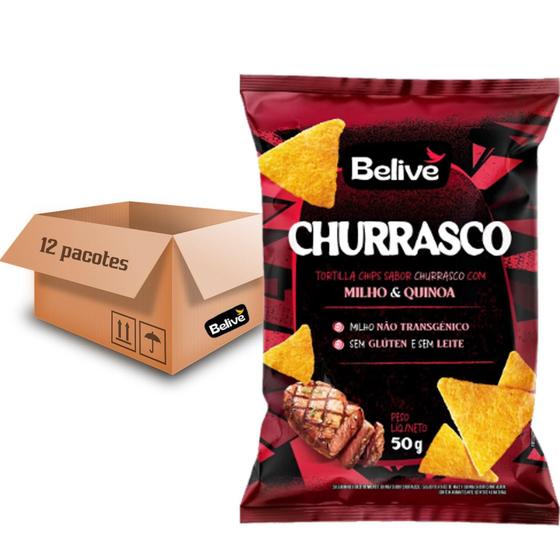 Imagem de Tortilla Chips Churrasco 50g (12 Pacotes) - Snack Crocante