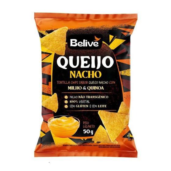 Imagem de Tortilla Milho e Quinoa Sem Glúten, Sem Leite Queijo Nacho Belive 50g