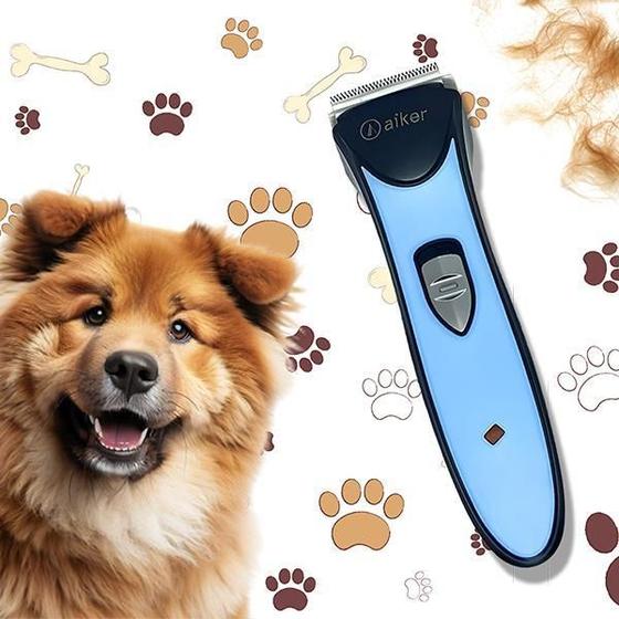 Imagem de Tosa Cão Recarregável Aiker Ag-097 Para Animais - Azul